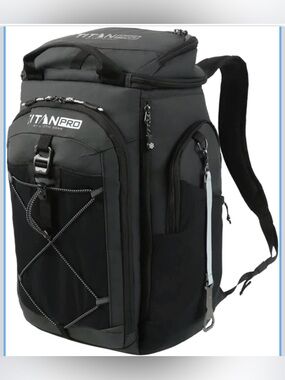 Titan Black and Gray Men's Backpack with Front Bungee